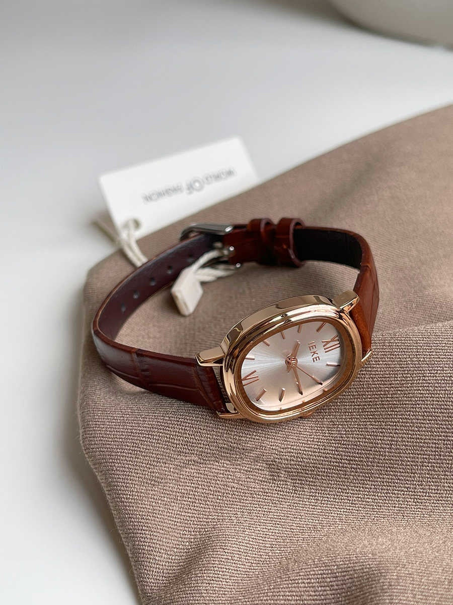 Montre Vintage en Cuir Marron