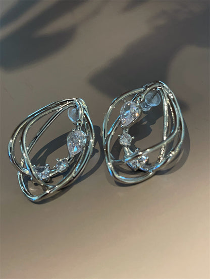 Boucles d'Oreilles en Or Entrelaçées