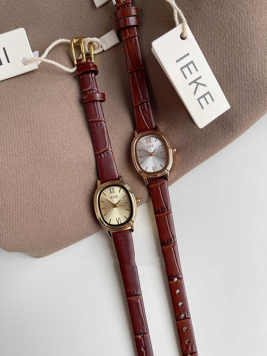 Montre Vintage en Cuir Marron