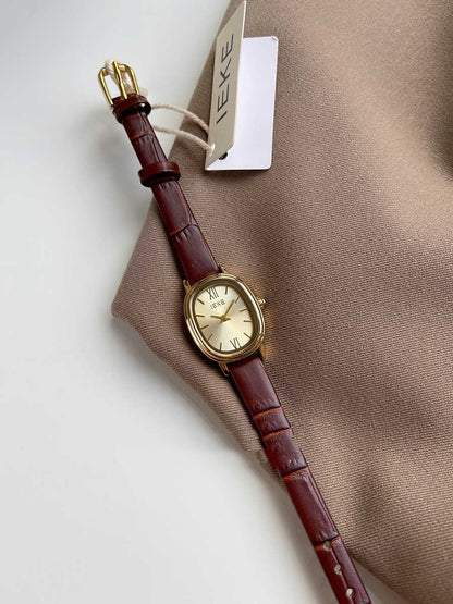 Montre Vintage en Cuir Marron